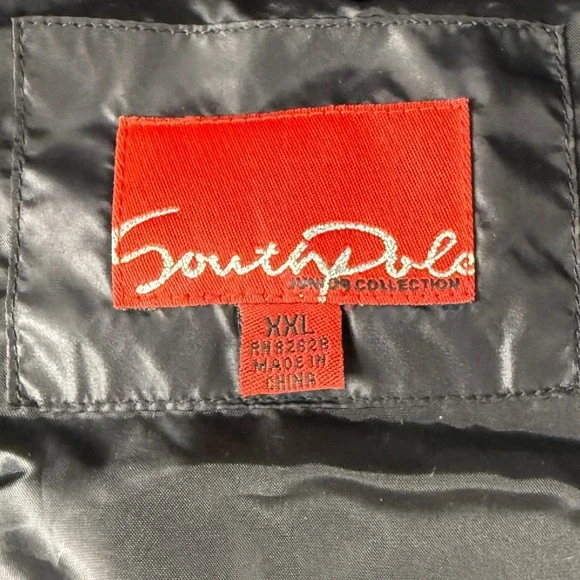 VTG Southpole Women's Black Puffer Coat Full Length Faux Fur Hooded Jacket XXL